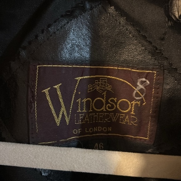 Windsor leather vintage motor biker gothic jacket SIZE 46/XXL - Picture 4 of 12